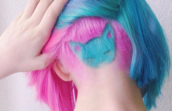 pink.and blue hair