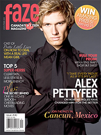 Alex Pettyfer on cover of Faze Magazine